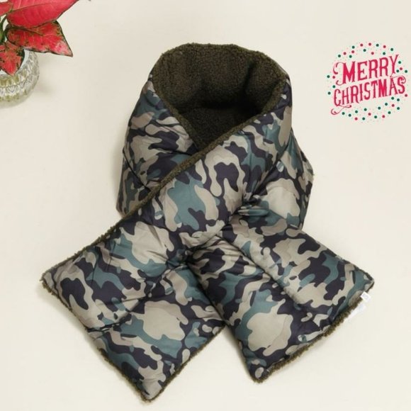 PULL THROUGH FLEECE LINED PUFFER SCARF - Picture 4 of 7